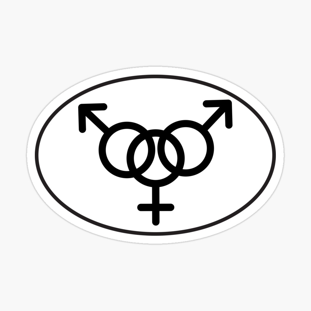 MFM Threesome Gender Symbols Sticker Swingers Adventures Shop