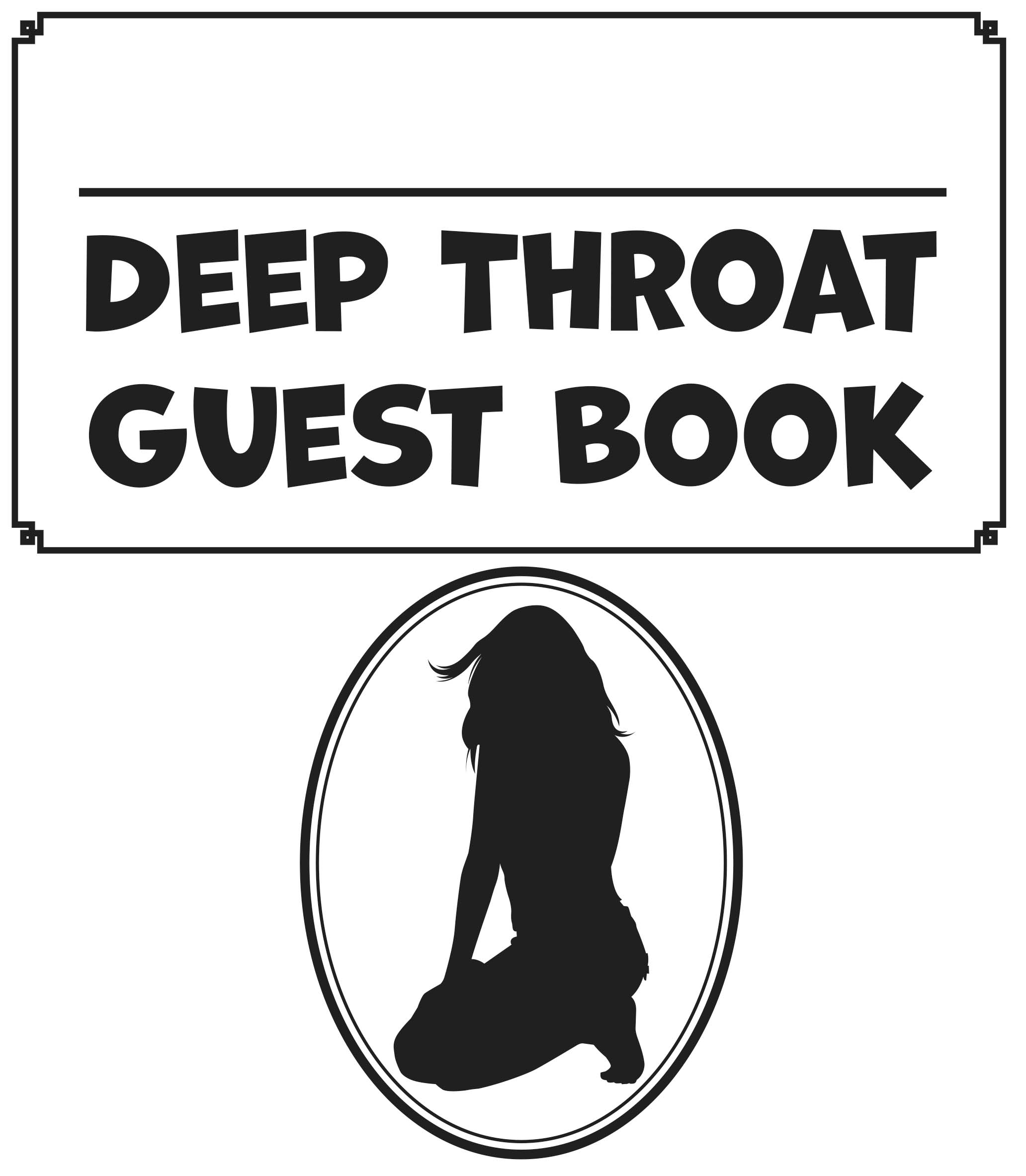 Deep Throat Guest Book Funny adult humor guest book to shock your guests Swingers Adventures Shop